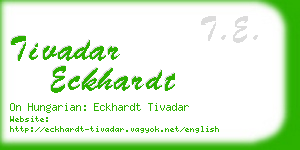 tivadar eckhardt business card